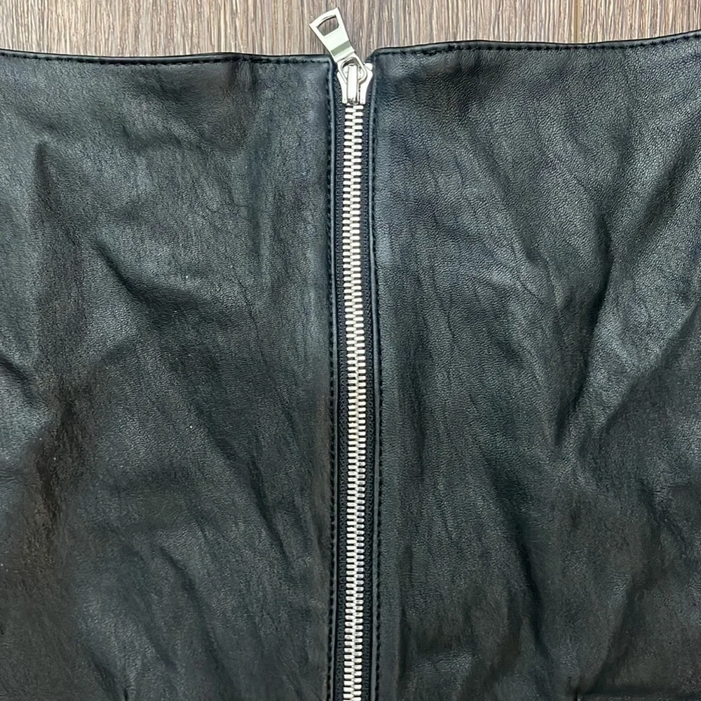 RtA Women's Black Zipped Leather Dress SZ. 4 - Picture 10 of 11